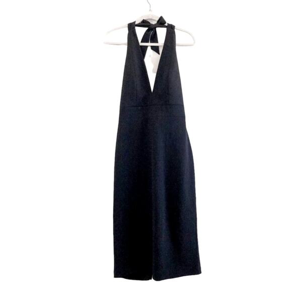 New DRESS THE POPULATION Vanessa Halter Body-Con Midi Dress $178 SMALL Black LBD - Picture 6 of 8